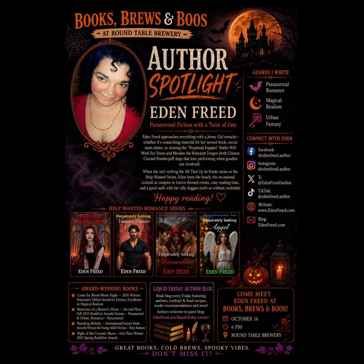 Author spotlight for Eden Freed