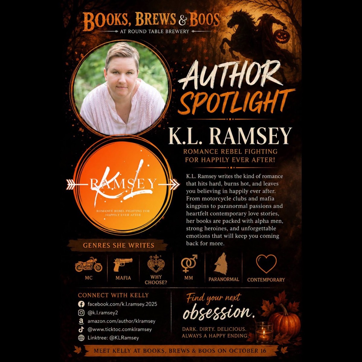 Author spotlight for K.L. Ramsey