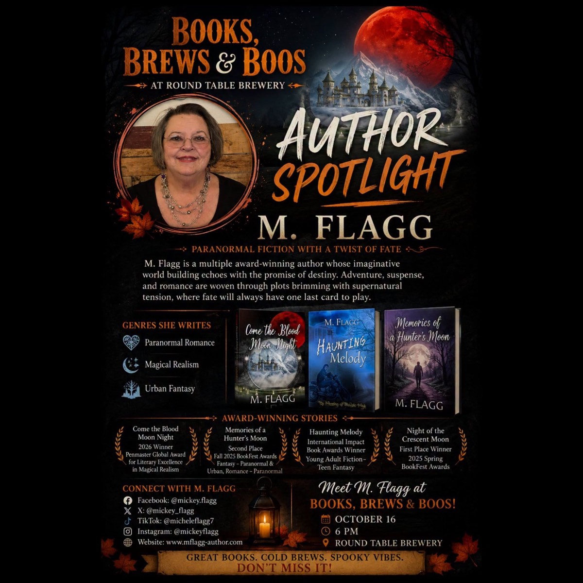 Author spotlight for M. Flagg