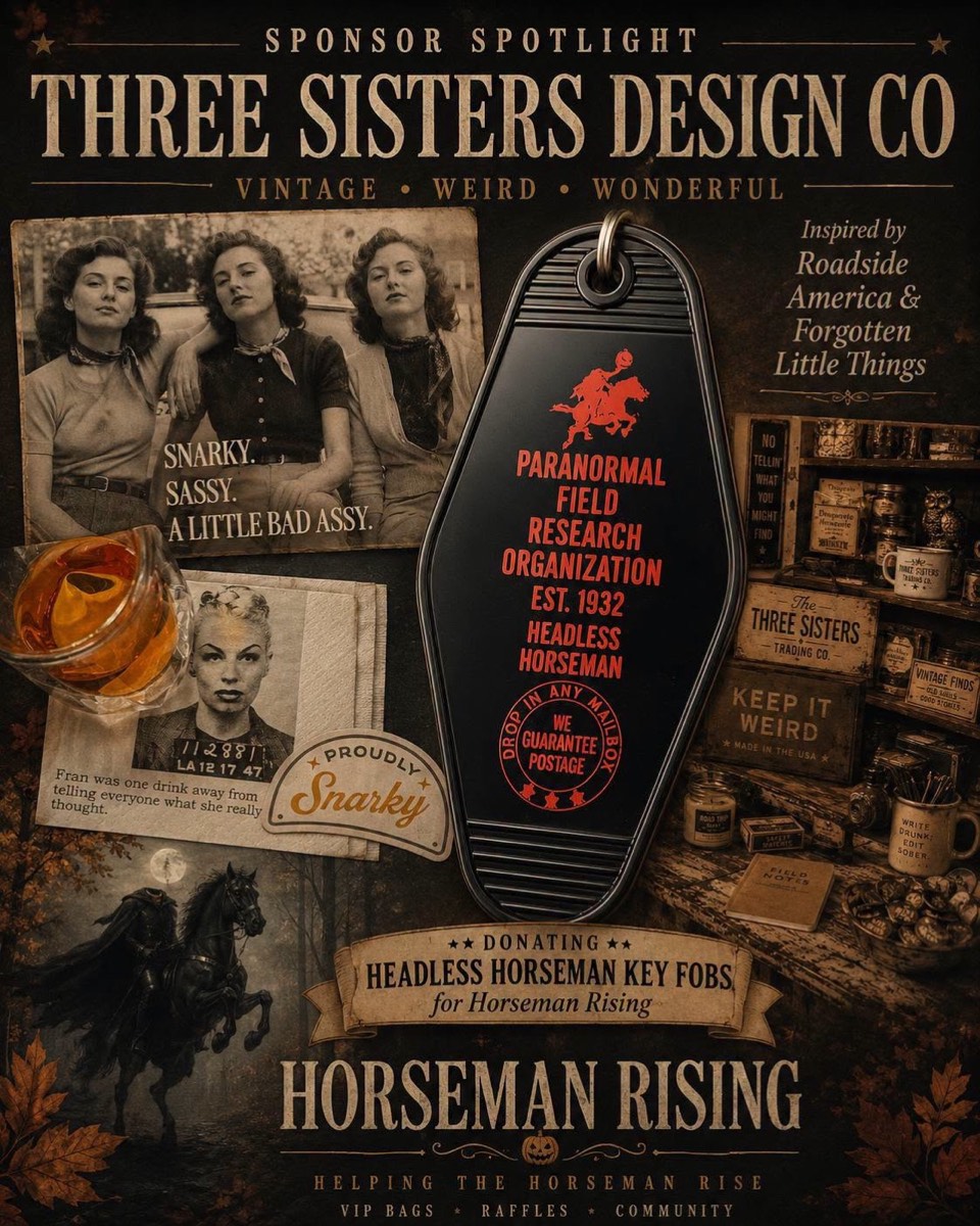 Three Sisters Design Company Headless Horseman key fob sponsor spotlight